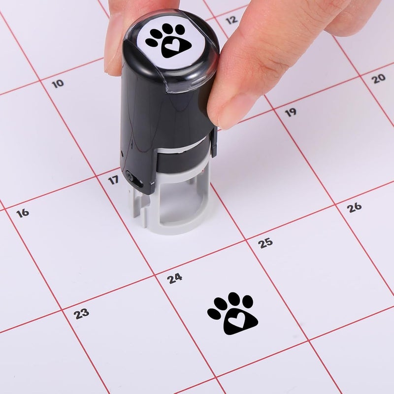 Supervitae 2 Pack Love Dog Paws Print Stamps Ink Stamper Mini Self Inking Stamps for Party Activities Craft Supplies - Image 5